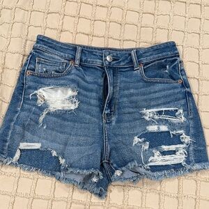 American Eagle Outfitters Ripped Blue Jean Shorts